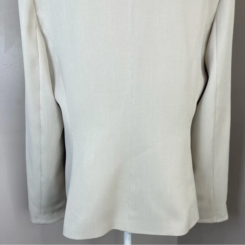 Vintage Evan Picone Blazer Sz 14 One Button Front Beige color - Picture 6 of 16
